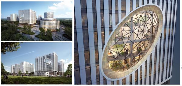 临空区大兴片区国际航空总部园 全国首创“水晶眼”玻璃幕窗全面安装启动(图2)