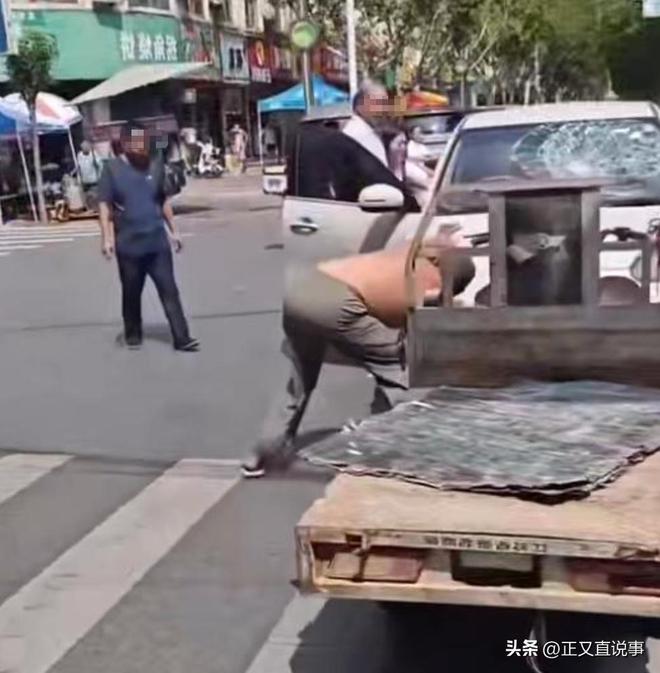解气！男子拎砖怒砸汽车12下打破无辜路人脑袋终被带手铐拖走(图11)