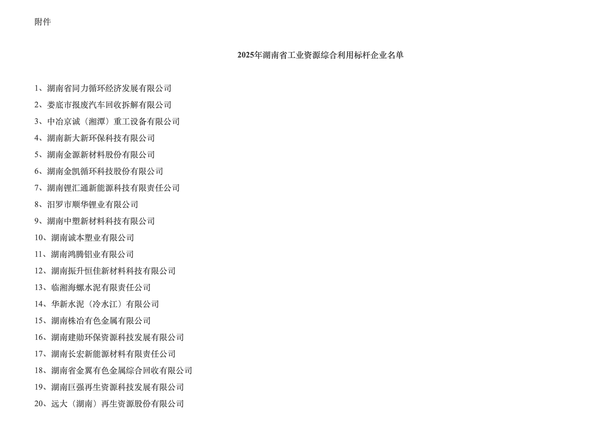 工业资源变废为宝哪家强？湖南发布最新标杆企业名单
