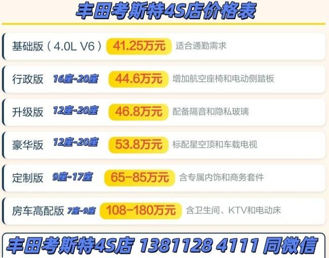 17座丰田考斯特26款总经销多座客车现货 现车随时提 (42-88 万)(图3)